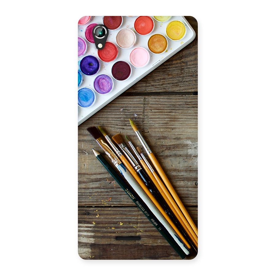 Color Palette and Brush Back Case for Lava Iris 800
