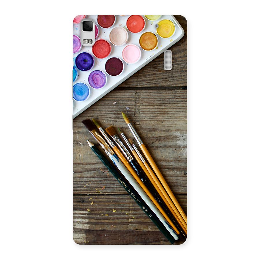 Color Palette and Brush Back Case for Lenovo A7000