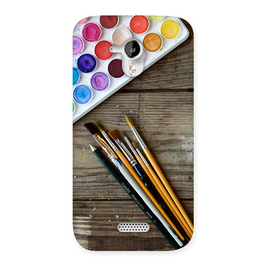 Color Palette and Brush Back Case for Micromax Canvas HD A116