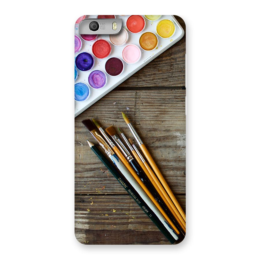 Color Palette and Brush Back Case for Micromax Canvas Knight 2
