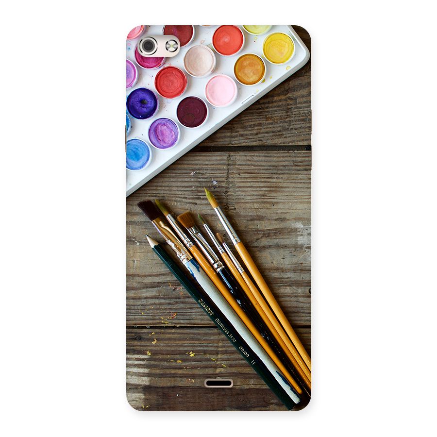 Color Palette and Brush Back Case for Micromax Canvas Silver 5