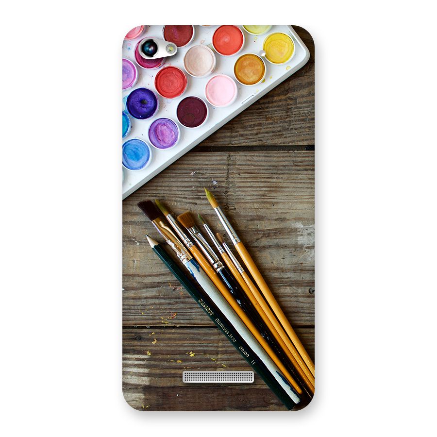 Color Palette and Brush Back Case for Micromax Hue 2