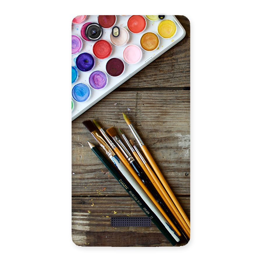 Color Palette and Brush Back Case for Micromax Unite 3