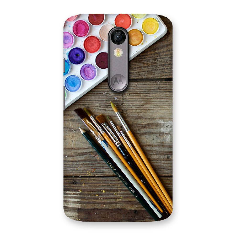 Color Palette and Brush Back Case for Moto X Force