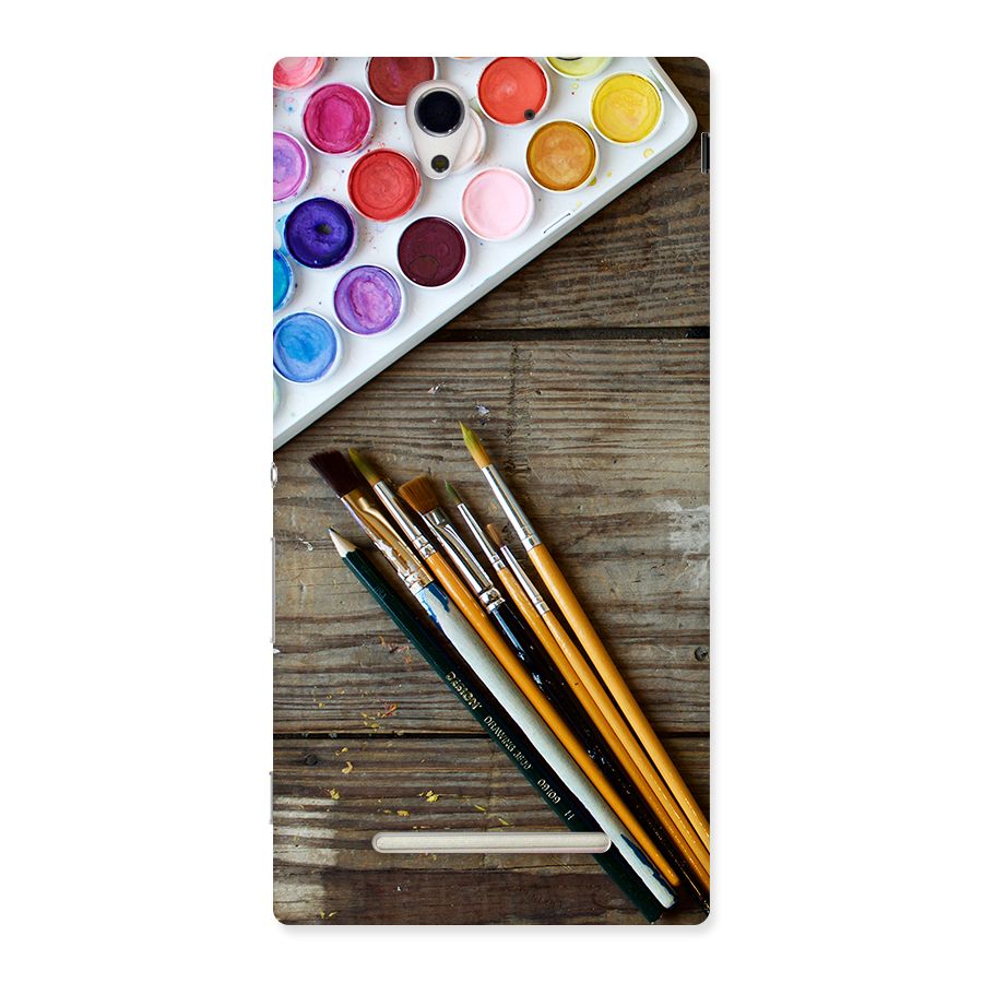 Color Palette and Brush Back Case for Sony Xperia C3