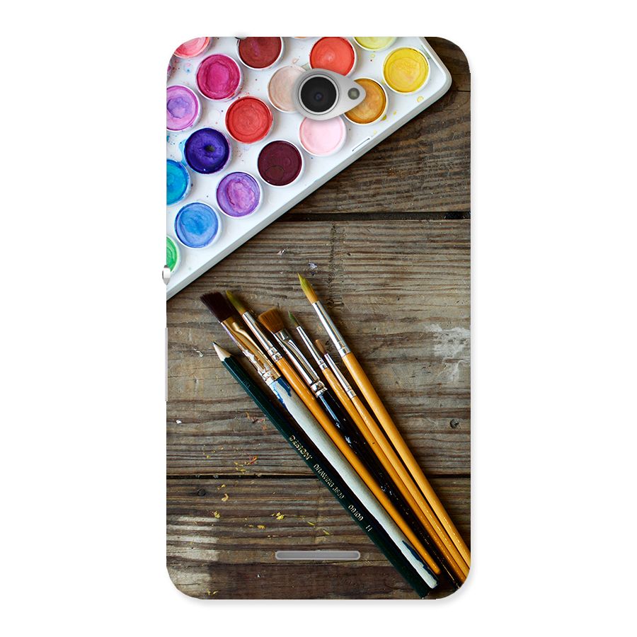 Color Palette and Brush Back Case for Sony Xperia E4