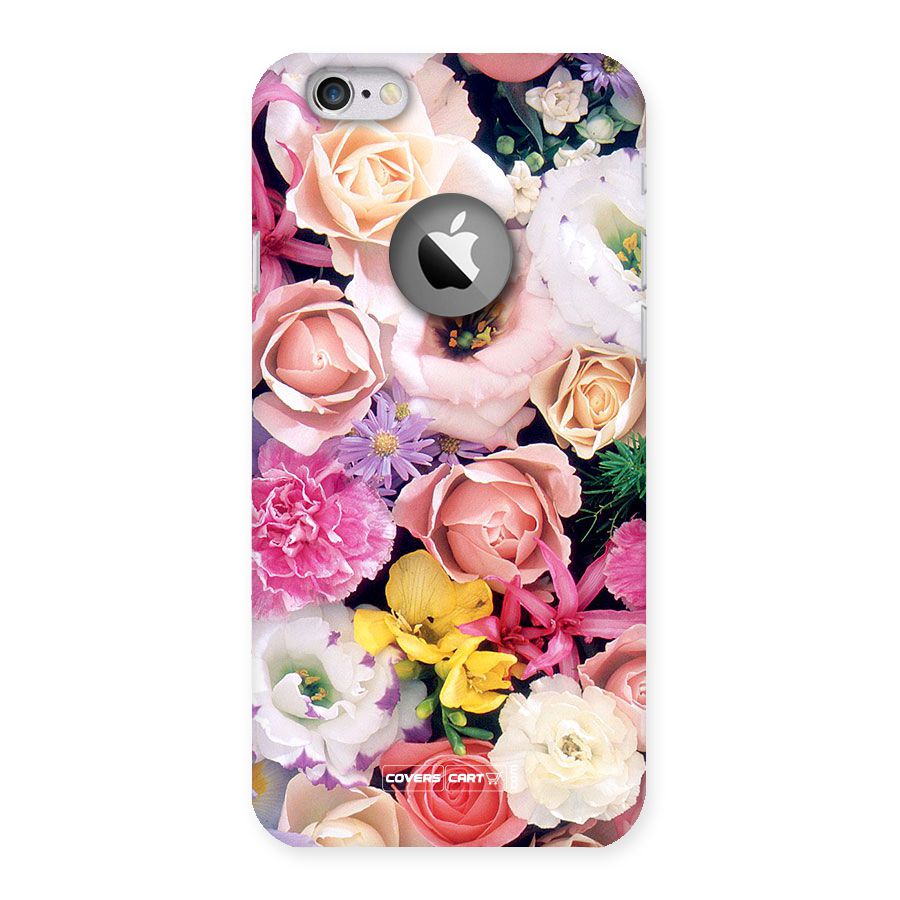 Colorful Roses Back Case for iPhone 6 Logo Cut