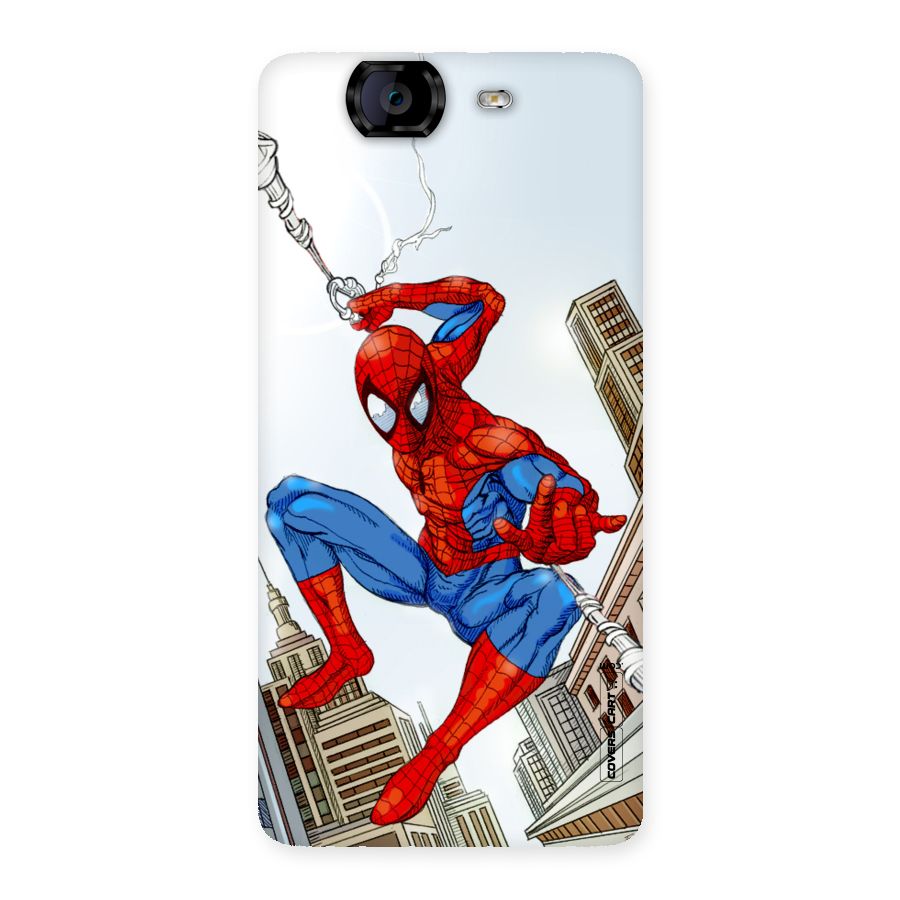 Comic Spider Man Back Case for Canvas Knight A350