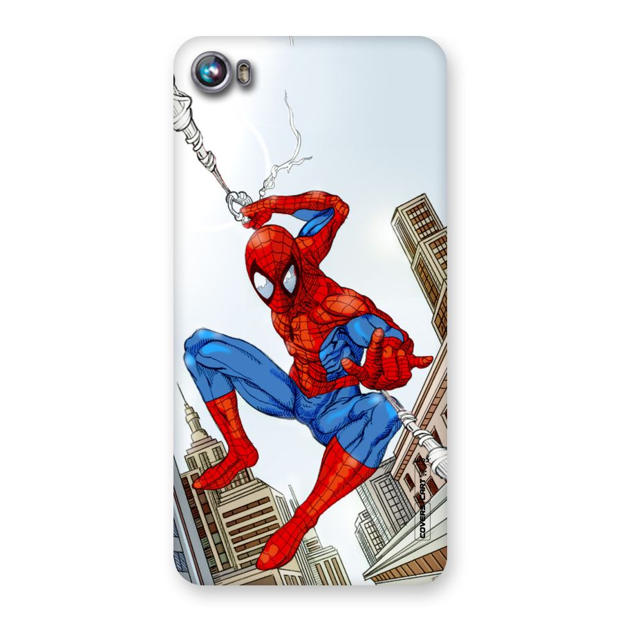 Comic Spider Man Back Case for Micromax Canvas Fire 4 A107