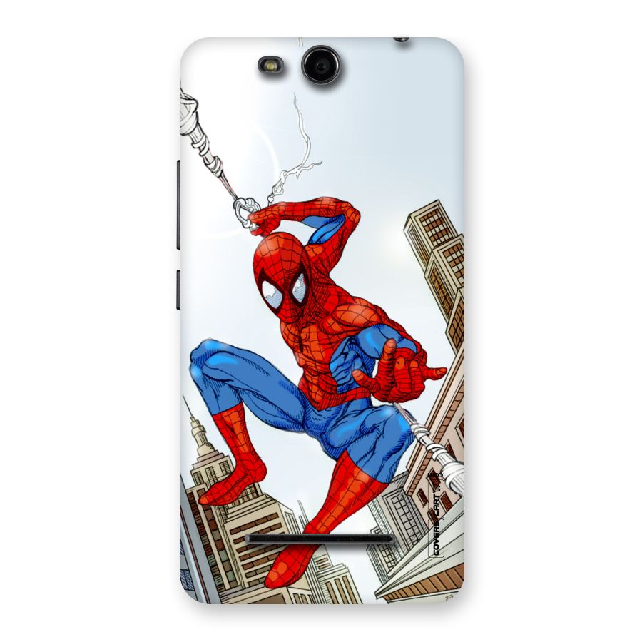 Comic Spider Man Back Case for Micromax Canvas Juice 3 Q392
