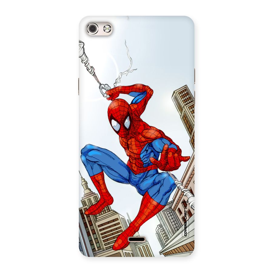 Comic Spider Man Back Case for Micromax Canvas Silver 5