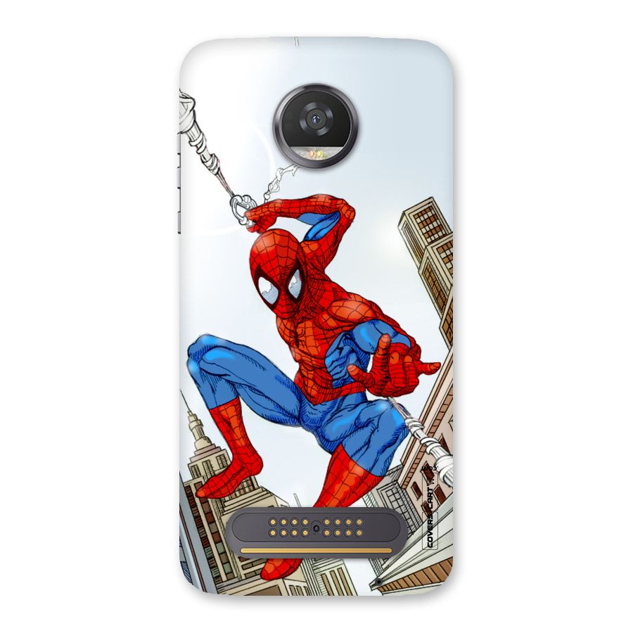Comic Spider Man Back Case for Moto Z2 Play