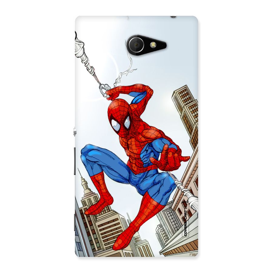 Comic Spider Man Back Case for Sony Xperia M2