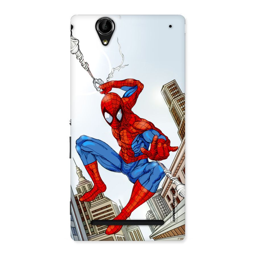 Comic Spider Man Back Case for Sony Xperia T2
