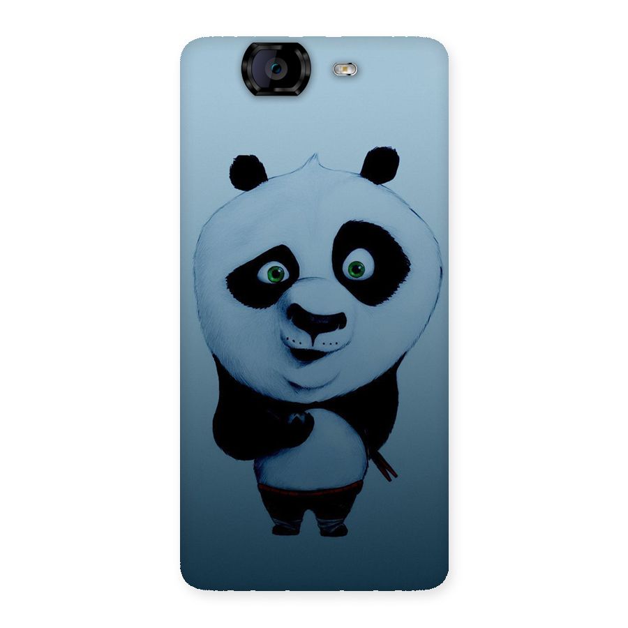 Confused Cute Panda Back Case for Canvas Knight A350