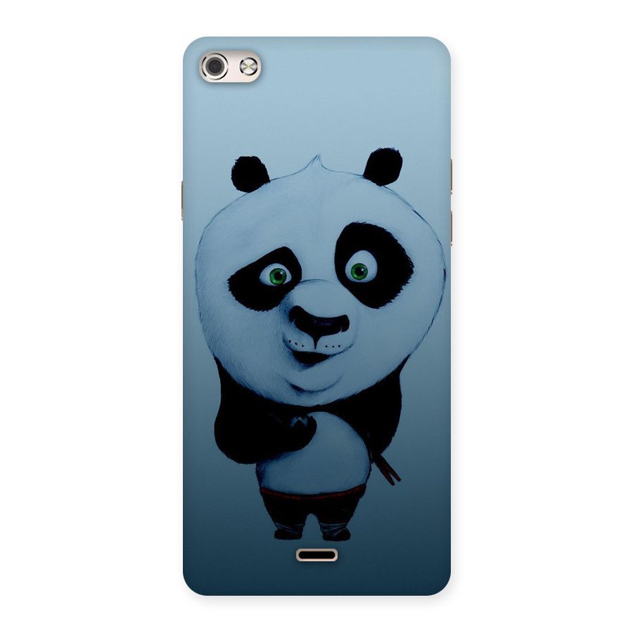 Confused Cute Panda Back Case for Micromax Canvas Silver 5