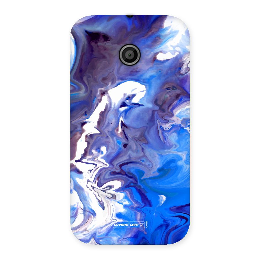 Cool Blue Marble Texture Back Case for Moto E