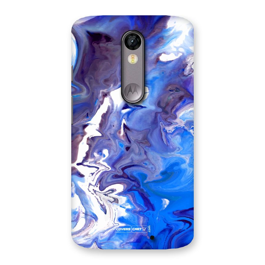Cool Blue Marble Texture Back Case for Moto X Force