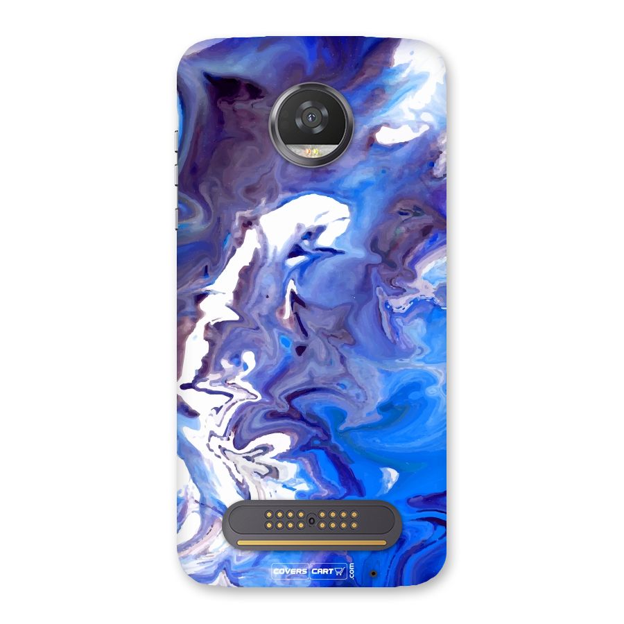 Cool Blue Marble Texture Back Case for Moto Z2 Play