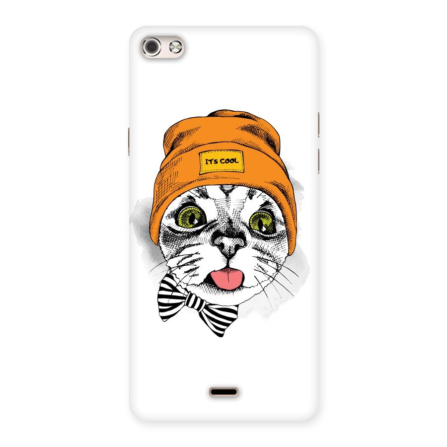 Cool cat Back Case for Micromax Canvas Silver 5