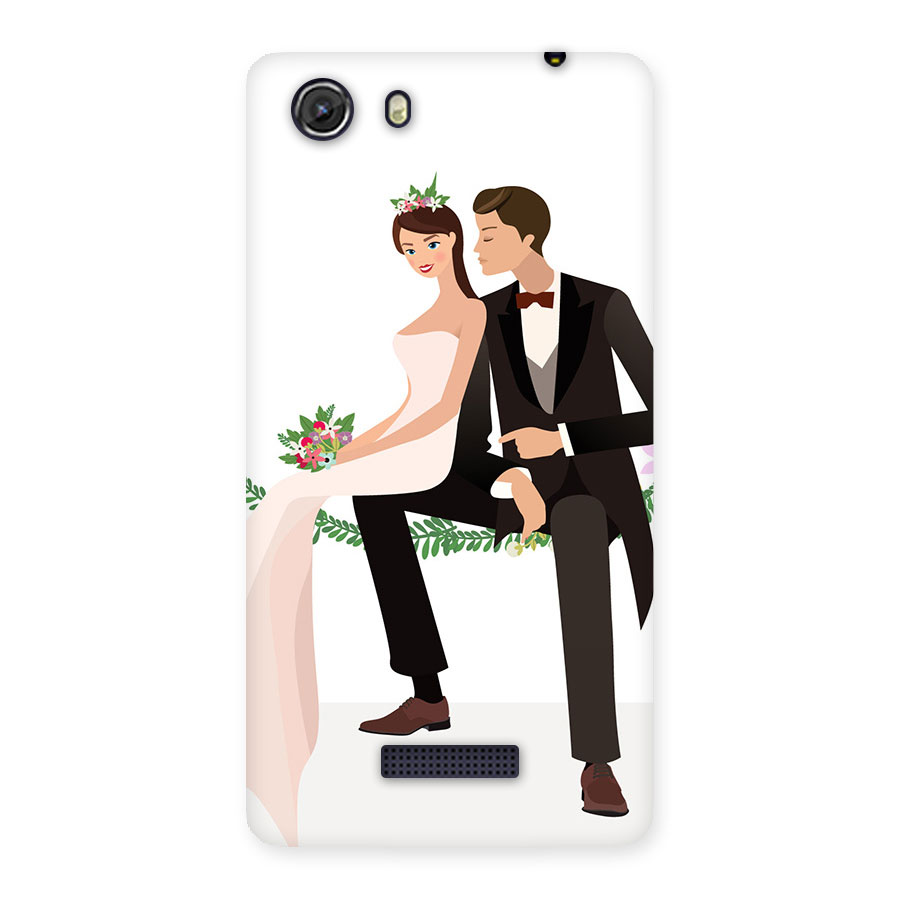 Wedding Couple Back Case for Micromax Unite 3