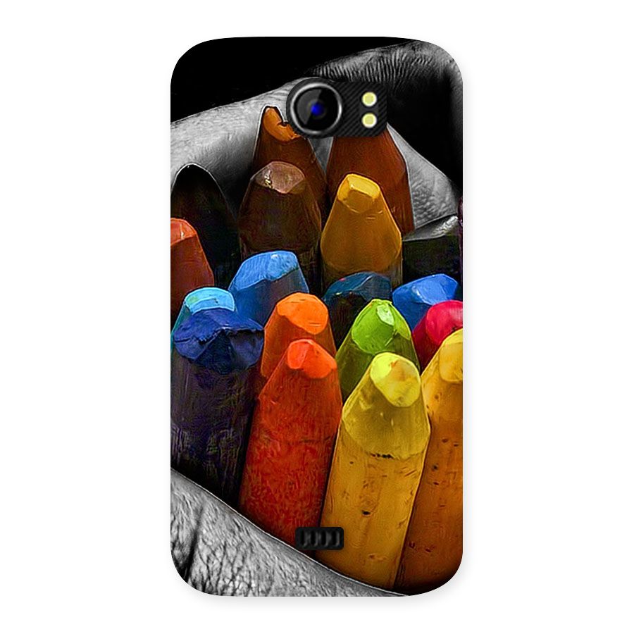 Crayons Beautiful Back Case for Micromax Canvas 2 A110