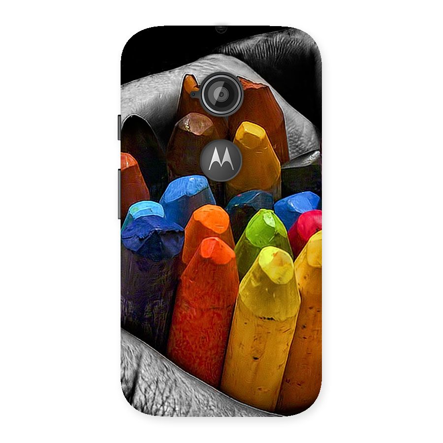 Crayons Beautiful Back Case for Moto E 2nd Gen