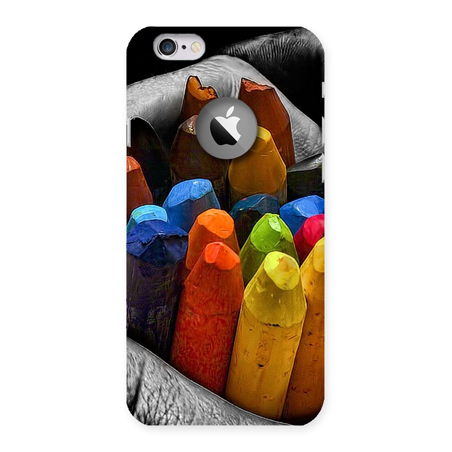 Crayons Beautiful Back Case for iPhone 6 Logo Cut