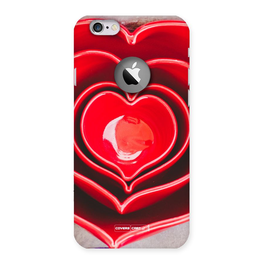 Crazy Heart Back Case for iPhone 6 Logo Cut