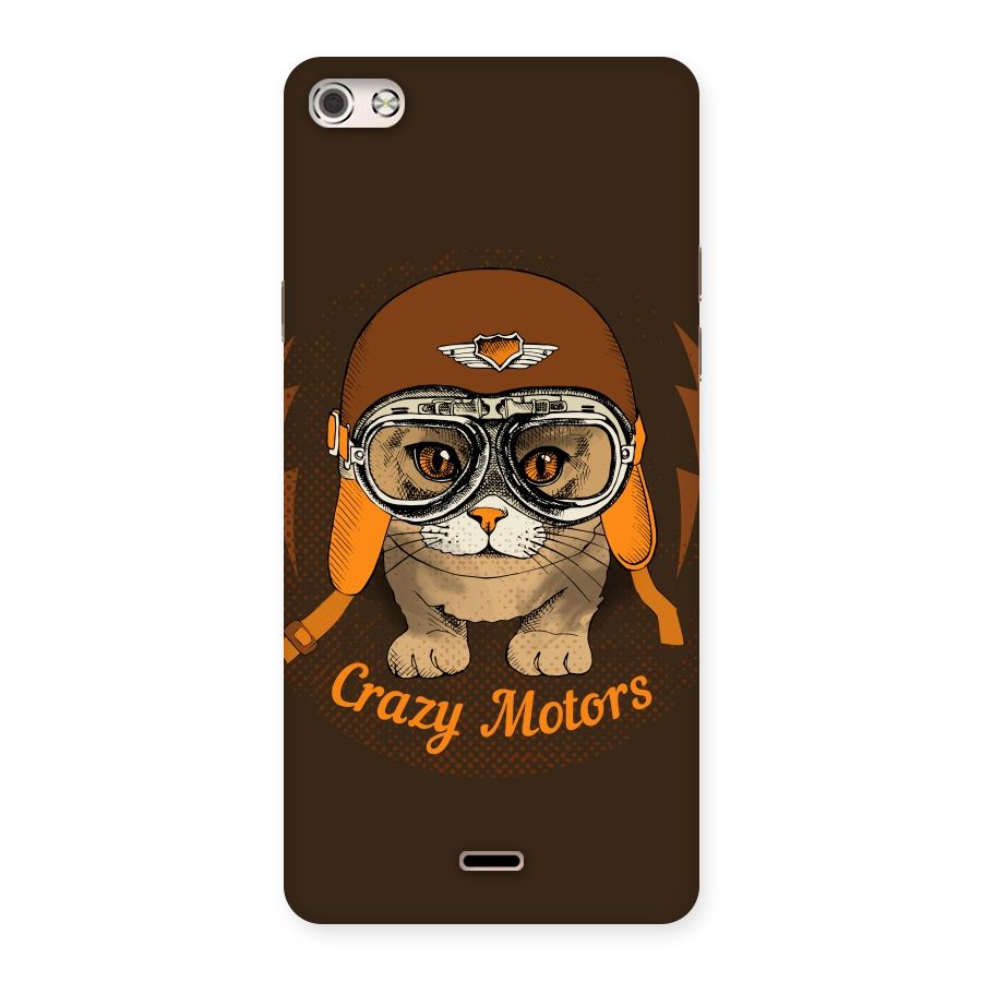 Crazy cat Back Case for Micromax Canvas Silver 5