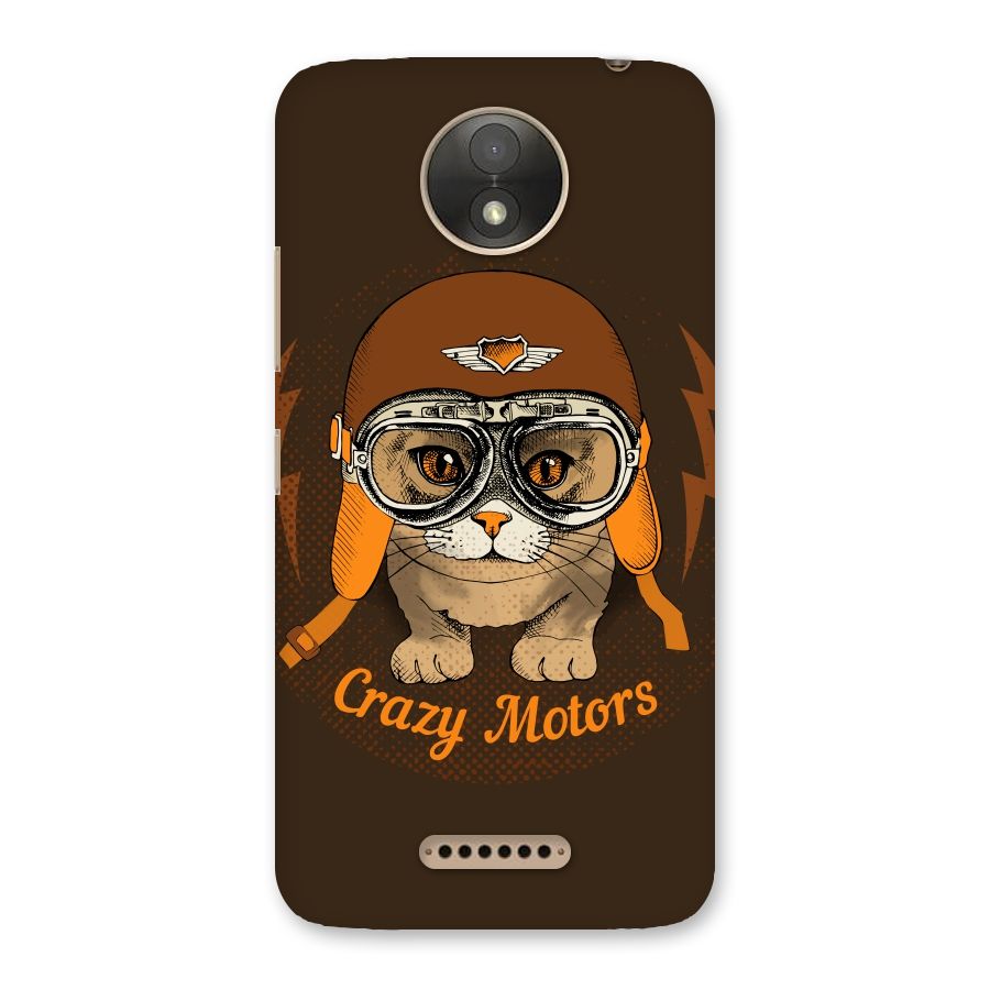 Crazy cat Back Case for Moto C Plus