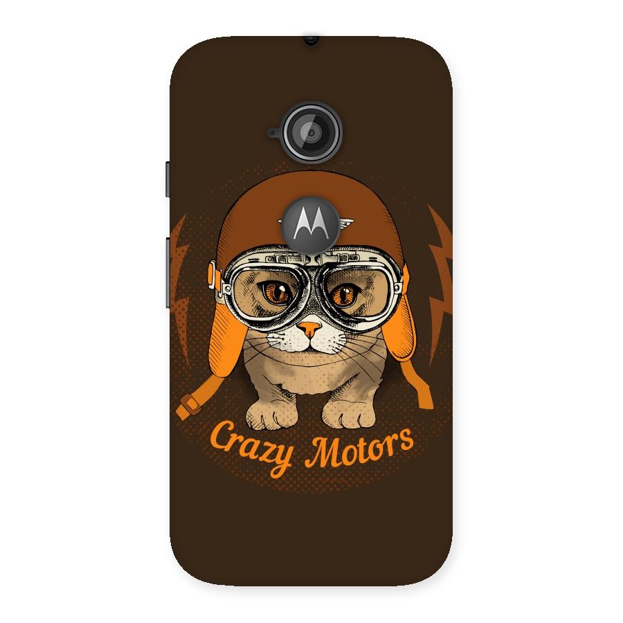 Crazy cat Back Case for Moto E 2nd Gen