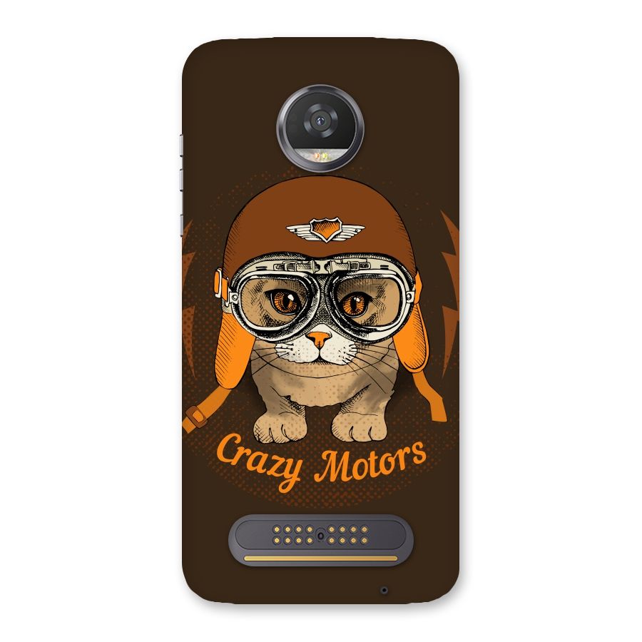 Crazy cat Back Case for Moto Z2 Play