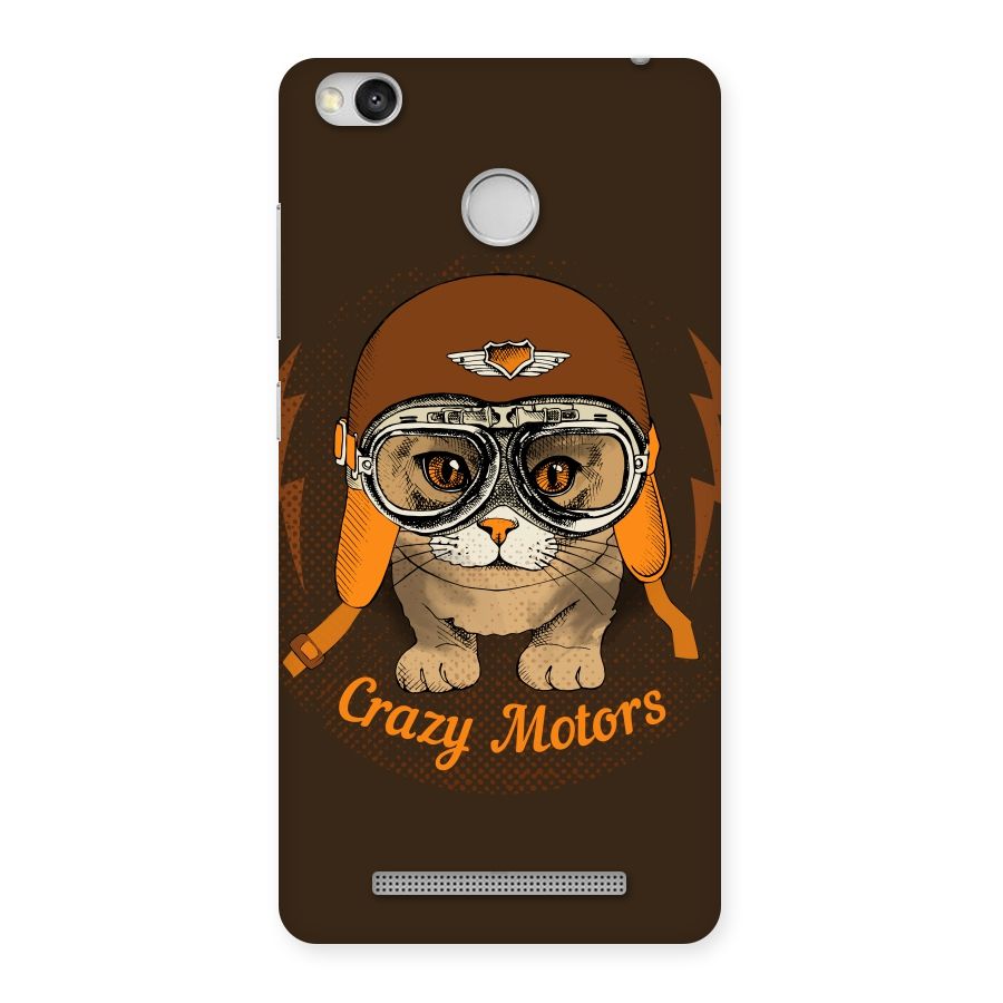 Crazy cat Back Case for Redmi 3S Prime