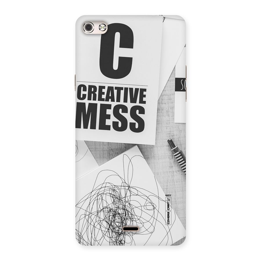 Creative Mess Back Case for Micromax Canvas Silver 5