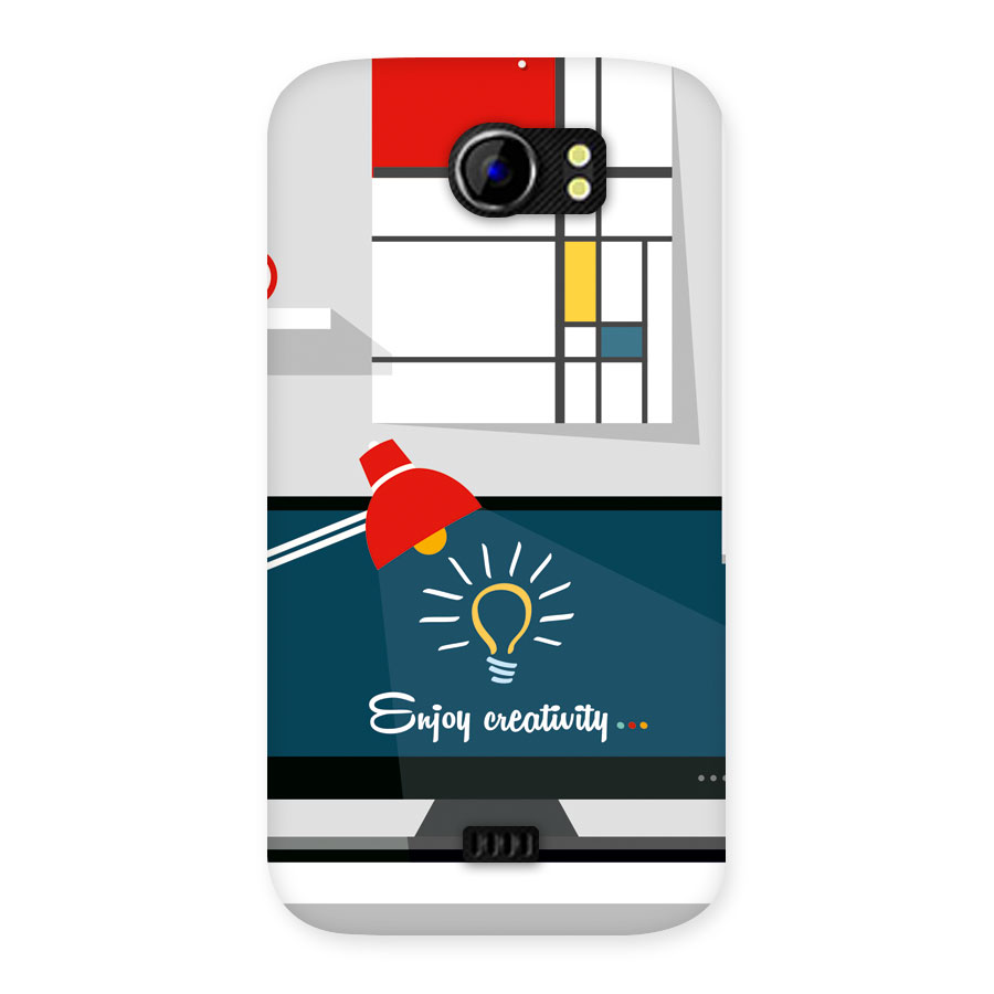 Creative Workspace Design Back Case for Micromax Canvas 2 A110