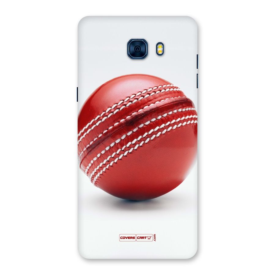 Red International Cricket Ball Back Case for Galaxy C7 Pro