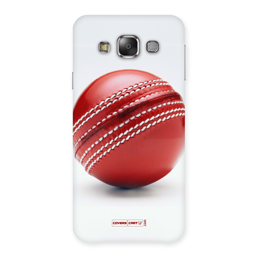 Red International Cricket Ball Back Case for Galaxy E7