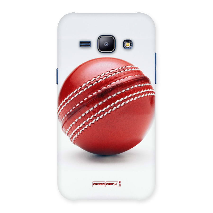 Red International Cricket Ball Back Case for Galaxy J1