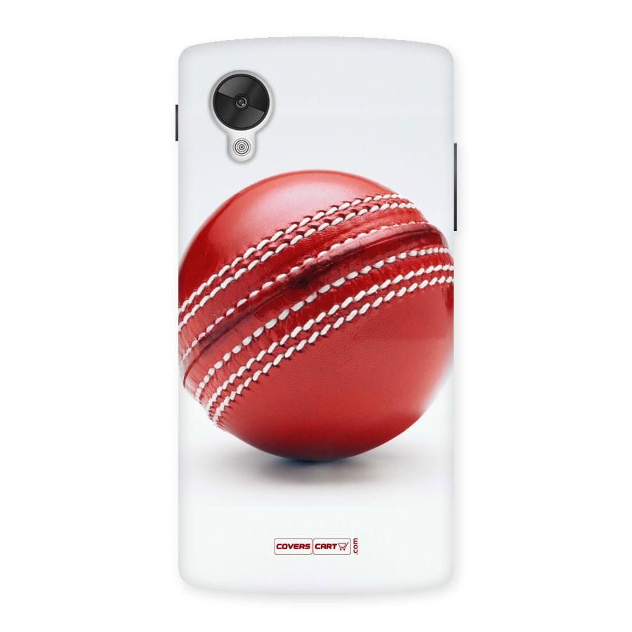Red International Cricket Ball Back Case for Google Nexus 5