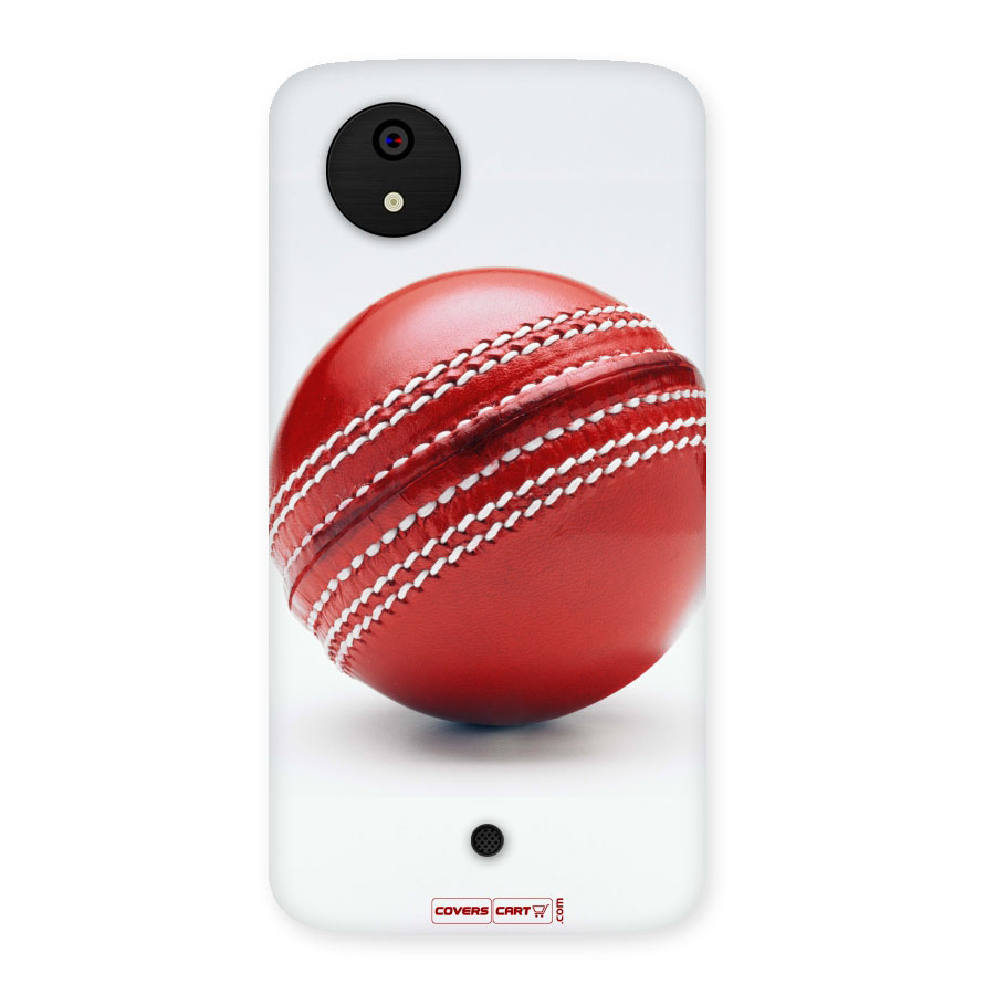 Red International Cricket Ball Back Case for Micromax Canvas A1