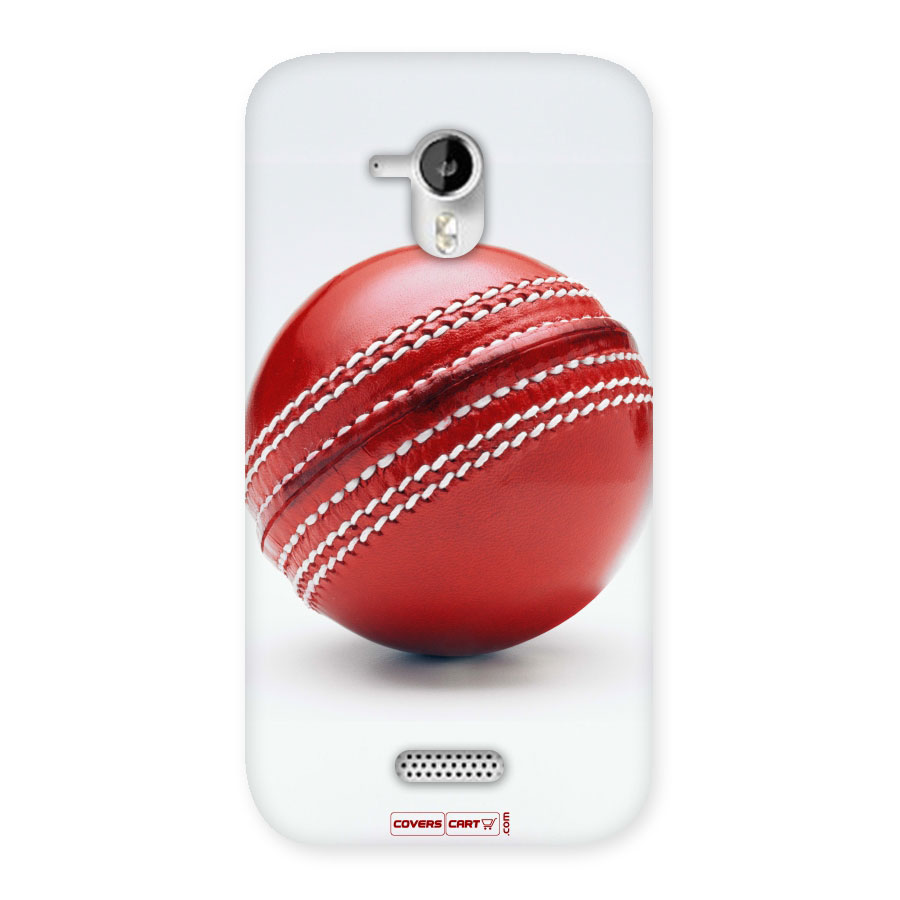 Red International Cricket Ball Back Case for Micromax Canvas HD A116