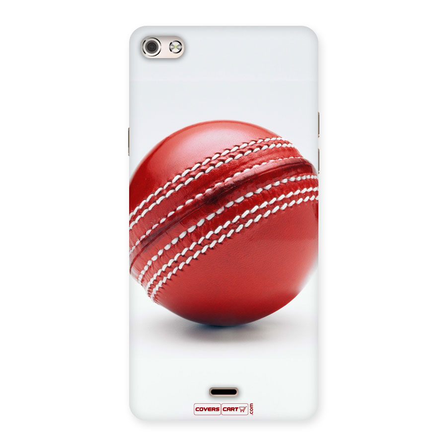 Red International Cricket Ball Back Case for Micromax Canvas Silver 5