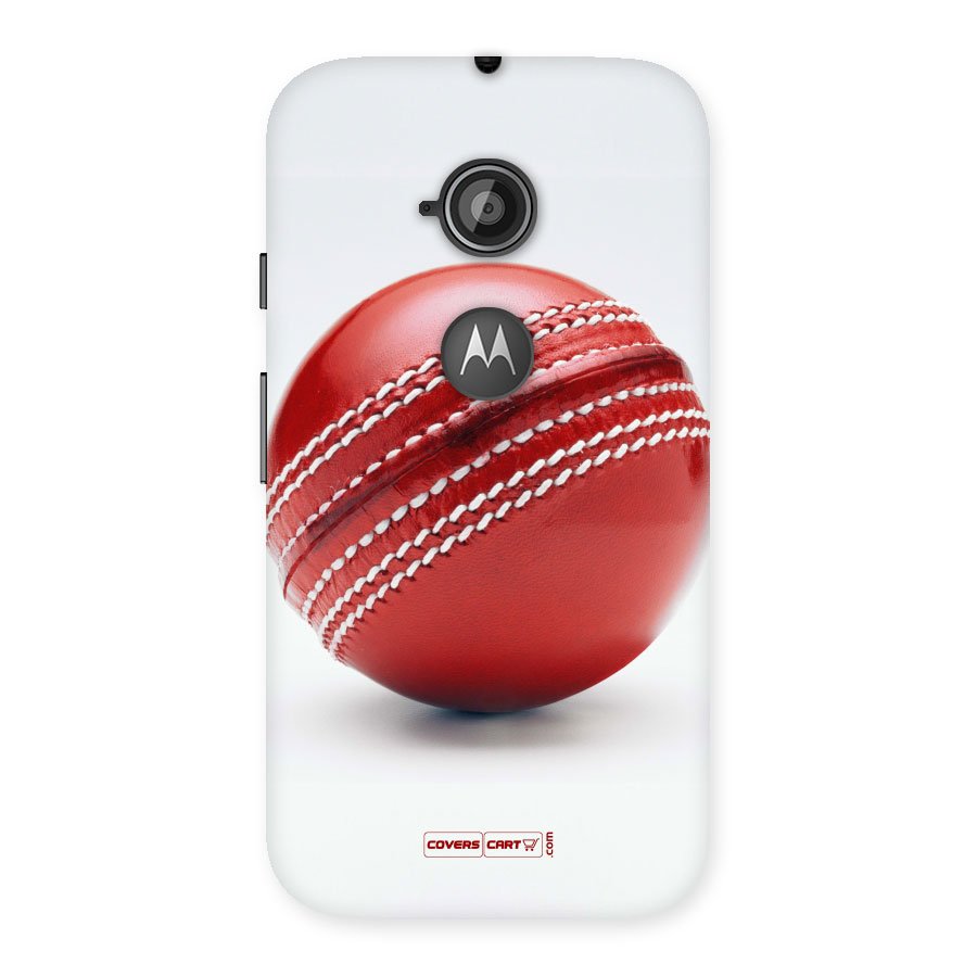 Red International Cricket Ball Back Case for Moto E 2nd Gen