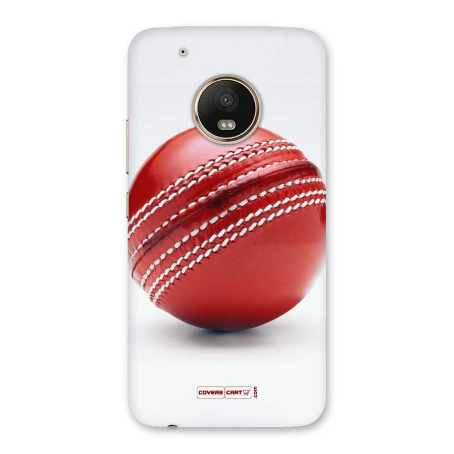 Red International Cricket Ball Back Case for Moto G5 Plus