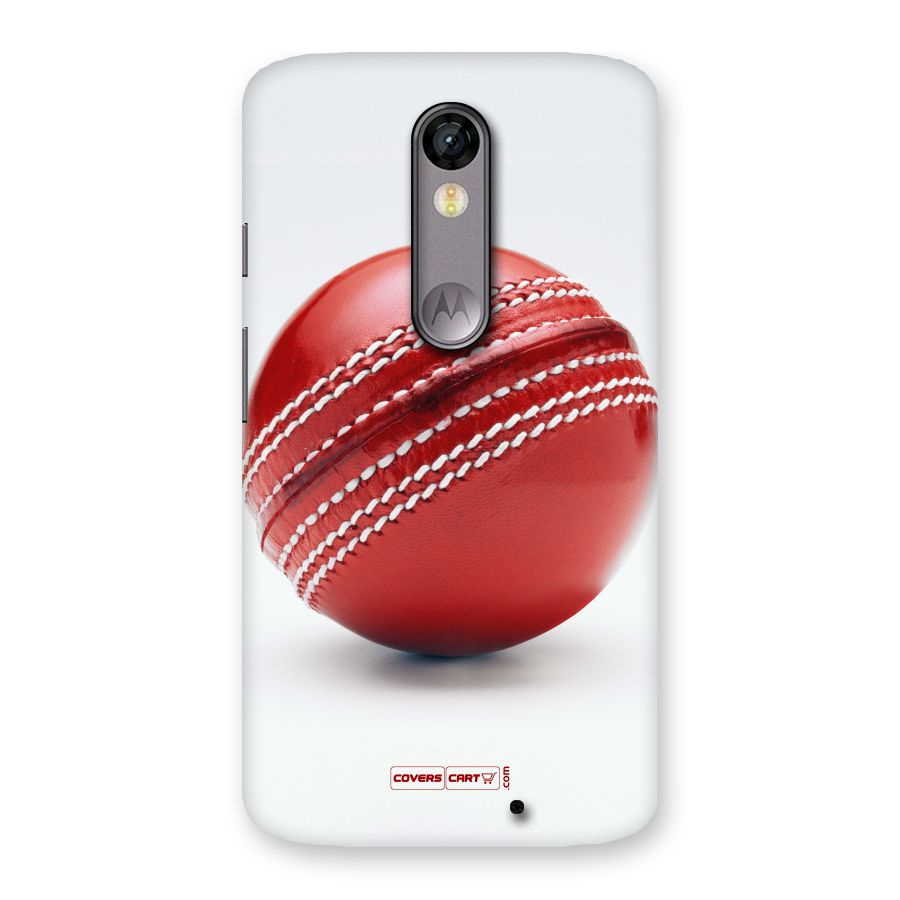 Red International Cricket Ball Back Case for Moto X Force