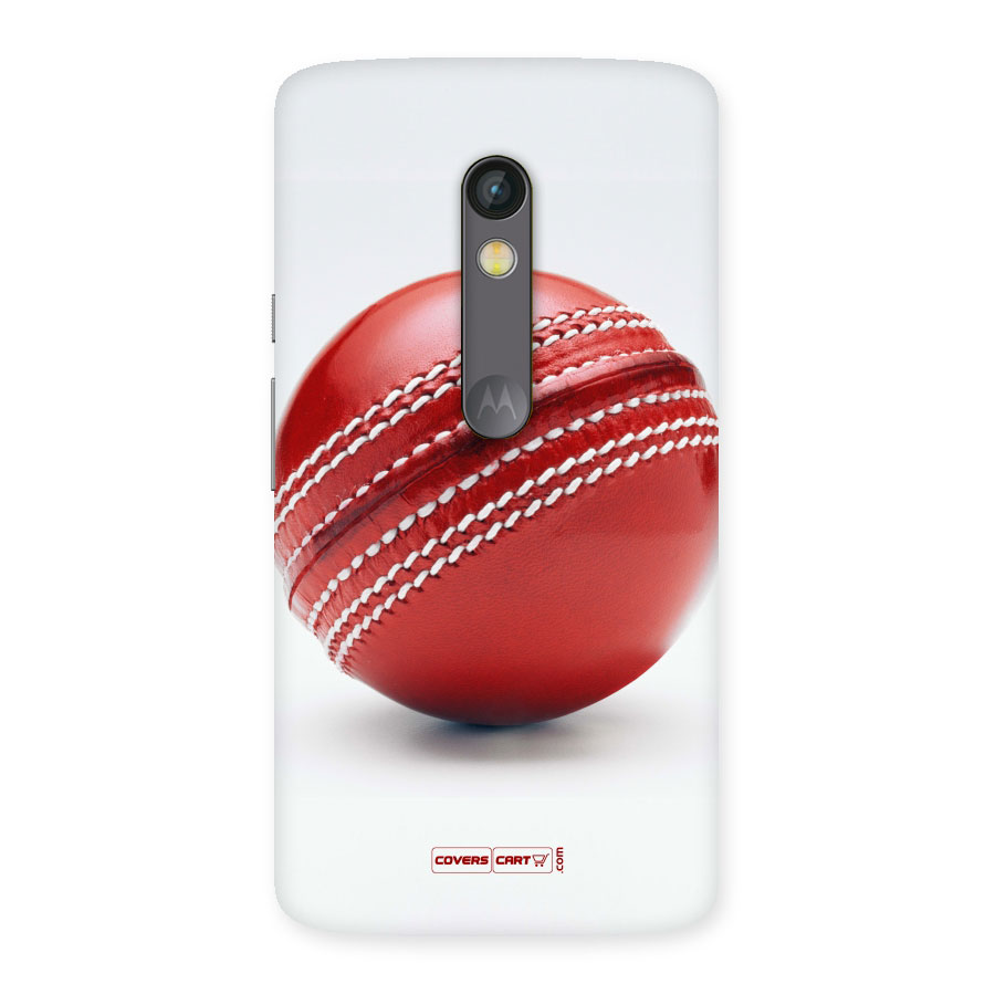 Red International Cricket Ball Back Case for Moto X Play