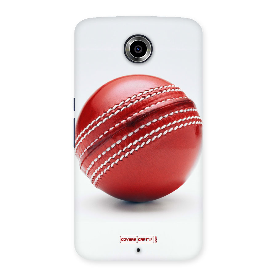Red International Cricket Ball Back Case for Nexus 6