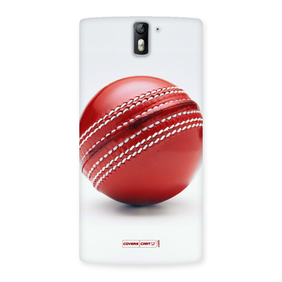 Red International Cricket Ball Back Case for One Plus One