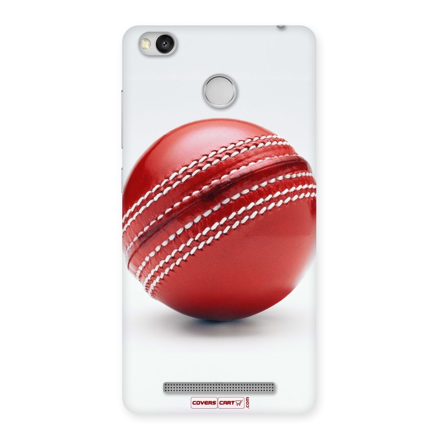 Red International Cricket Ball Back Case for Redmi 3S Prime